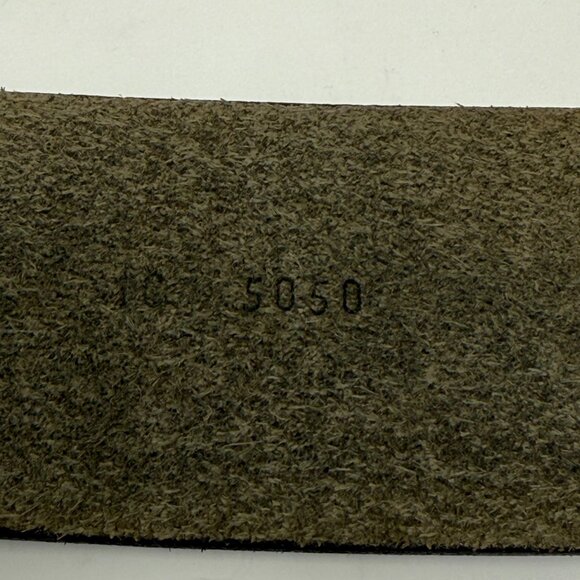 Prada Gold O Ring Black Leather Wide Waist Belt Size 36/90 Made in Italy - Picture 9 of 9